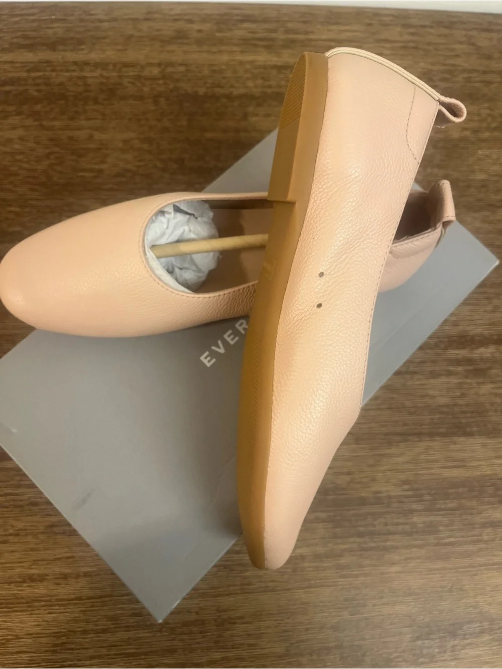 Everlane THE DAY GLOVE Blush Pink Leather Ballet Flats size 6